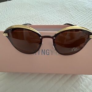 Brown and Gold Women's Xingyu Sunglasses